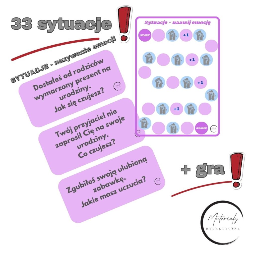 Sytuacje - nazywanie emocji