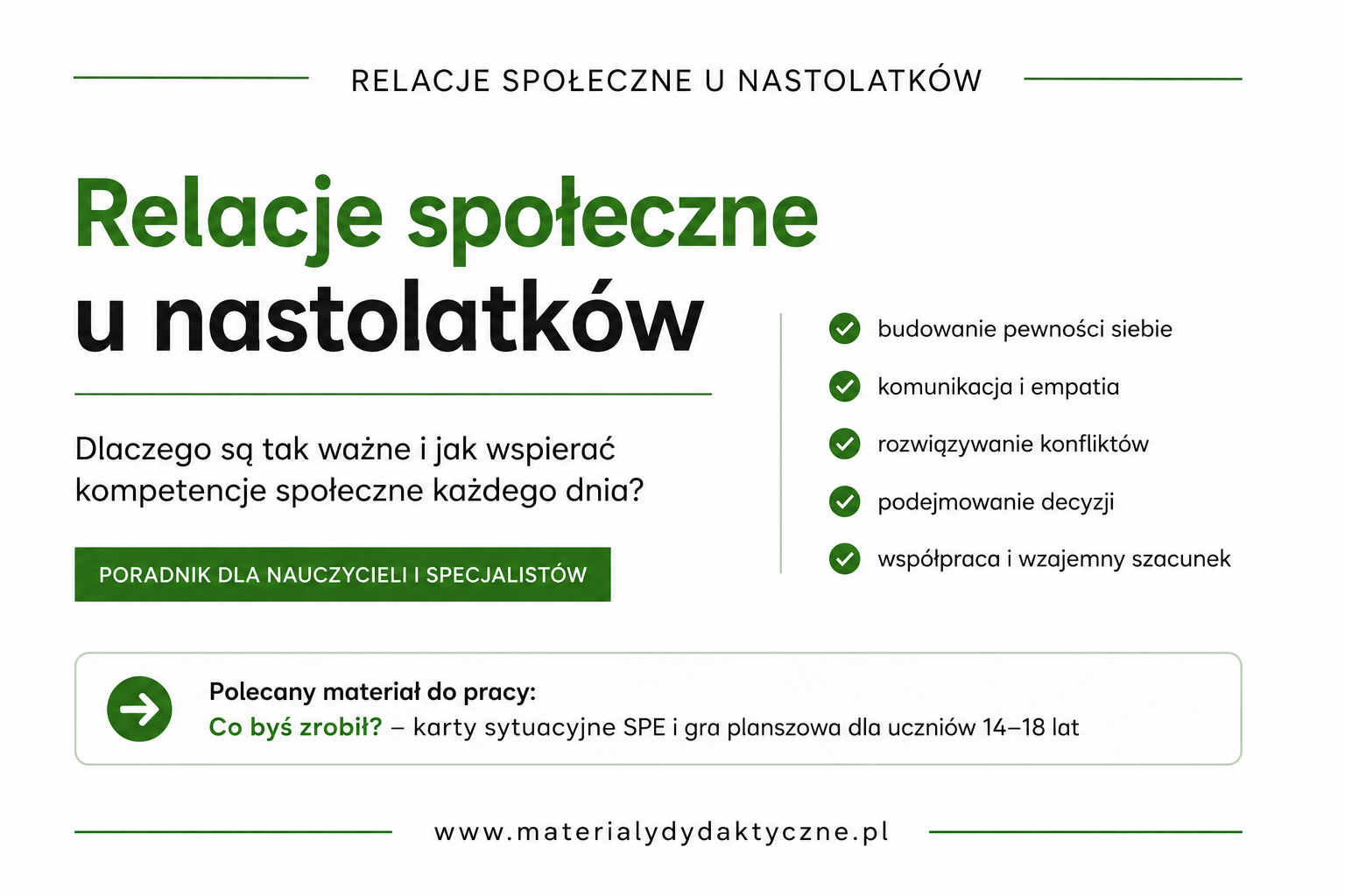 Relacje społeczne u nastolatków materialydydaktyczne.pl