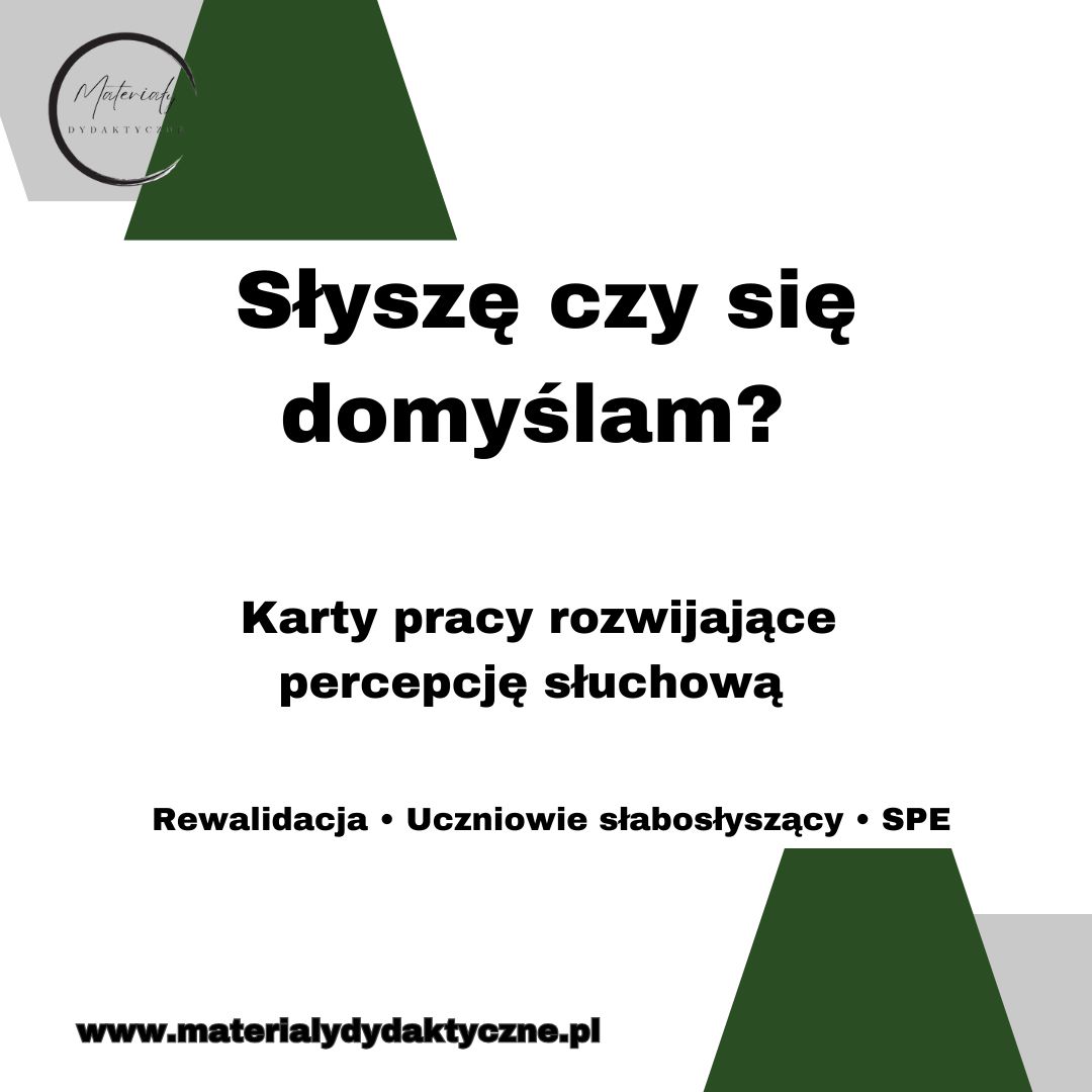karty pracy rozwijające percepcję słuchową SPE