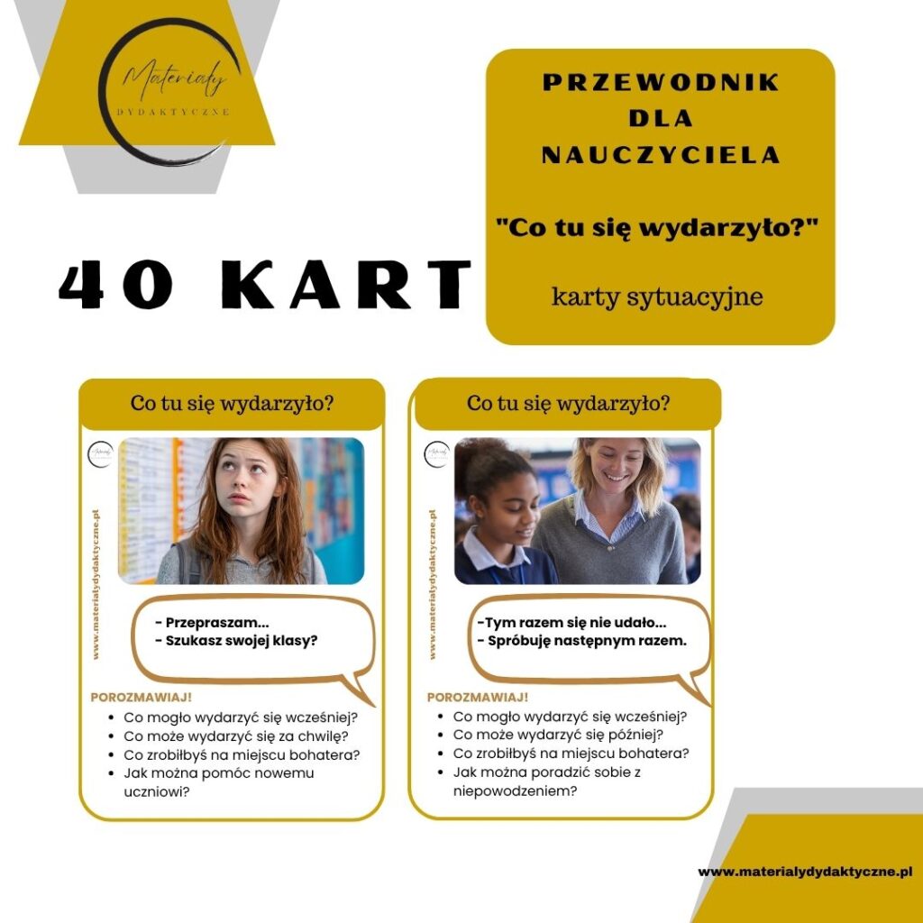 Co tu się wydarzyło Karty sytuacyjne na podstawie zdjęć dla nastolatków materialydydaktyczne.pl