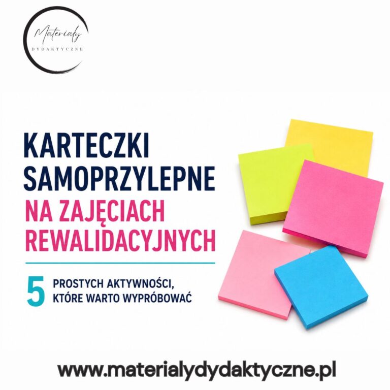 Karteczki samoprzylepne na zajęciach rewalidacyjnych – 5 prostych aktywności, które warto wypróbować materialydydaktyczne.pl