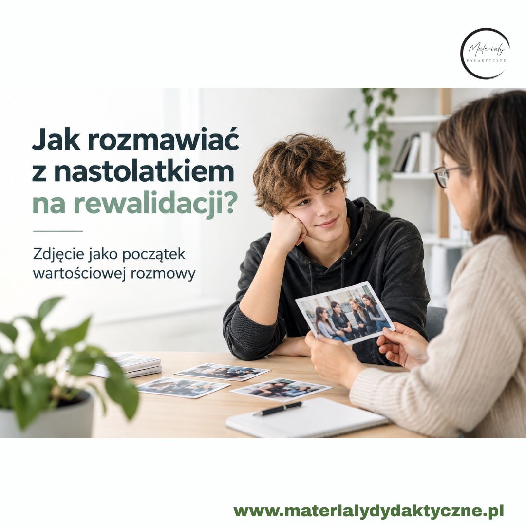 Jak rozmawiać z nastolatkiem na rewalidacji? Zdjęcie jako początek wartościowej rozmowy materialydydaktyczne.pl karty do rozmowy z nastolatkami