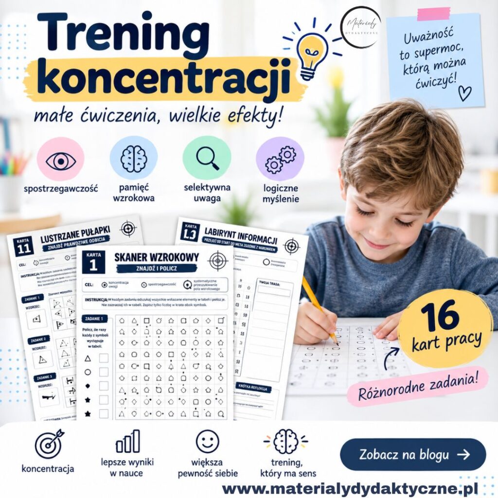 trening koncentracji na zajęciach rewalidacyjnych rewalidacja SPE materialydydaktyczne.pl